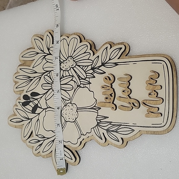 DIY Birthday Mothers Day Flower wood plaque paintable - Picture 4 of 6